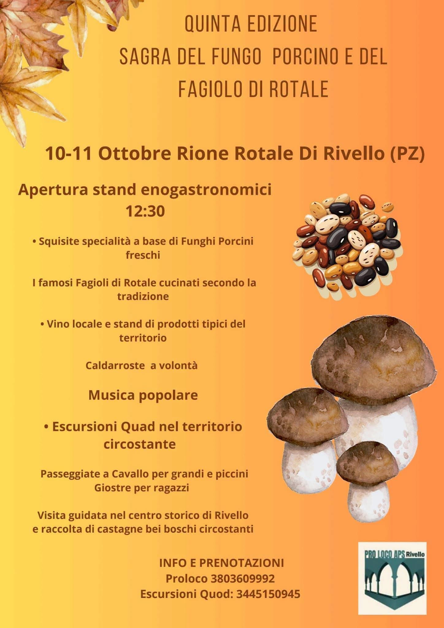 Locandina di Sagra del Fungo Porcino e del Fagiolo di Rotale