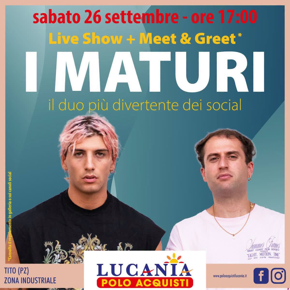 Locandina di Live Show + Meet & Greet - I MATURI